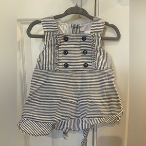 Janie and Jack - Gray Striped Sleeveless Top (18-24M)